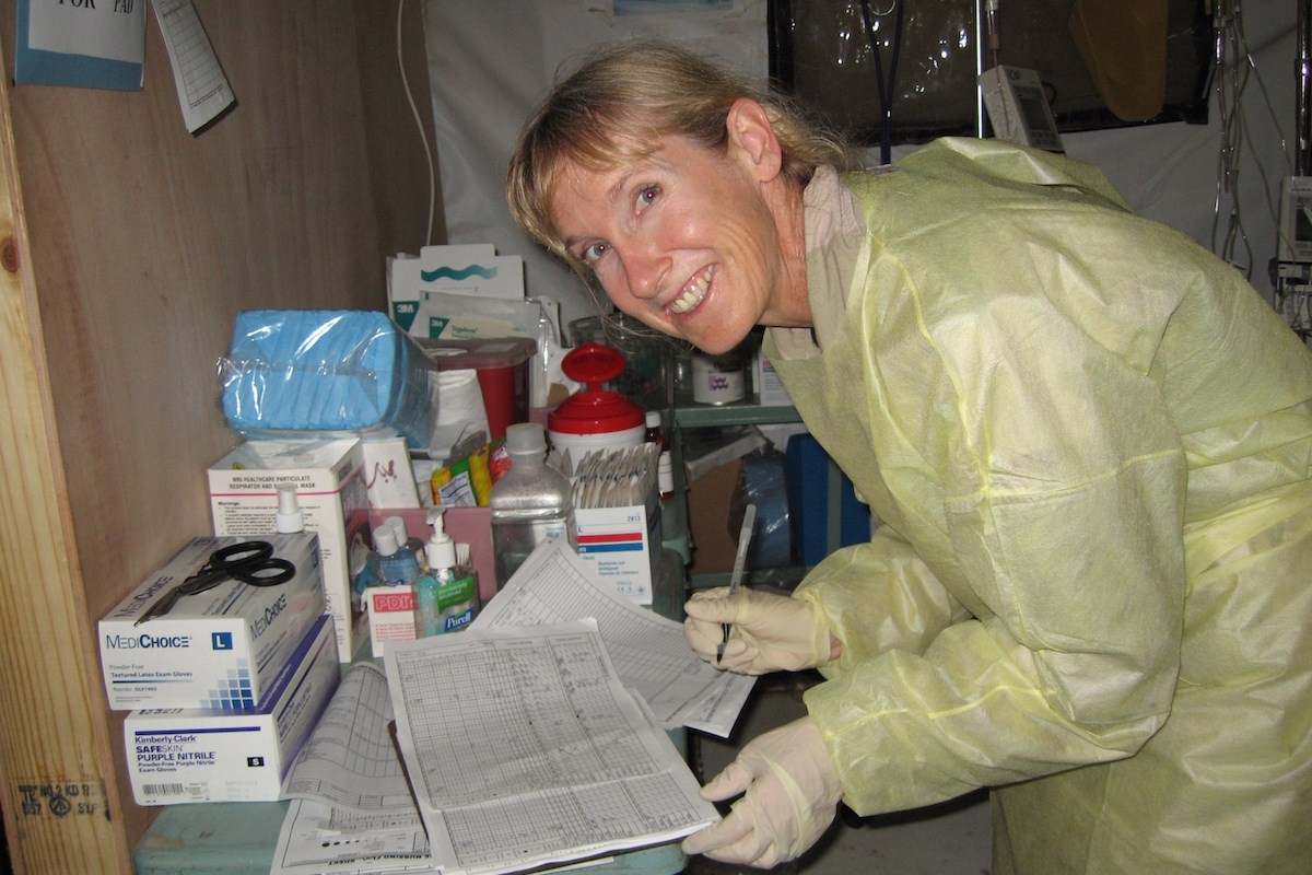 Linda, a combat trauma nurse in the U.S. Army and Air Force